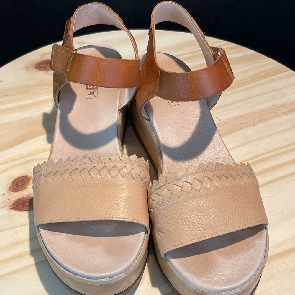 PIKOLINOS woman leather platform sandal US 10 - Picture 2 of 11